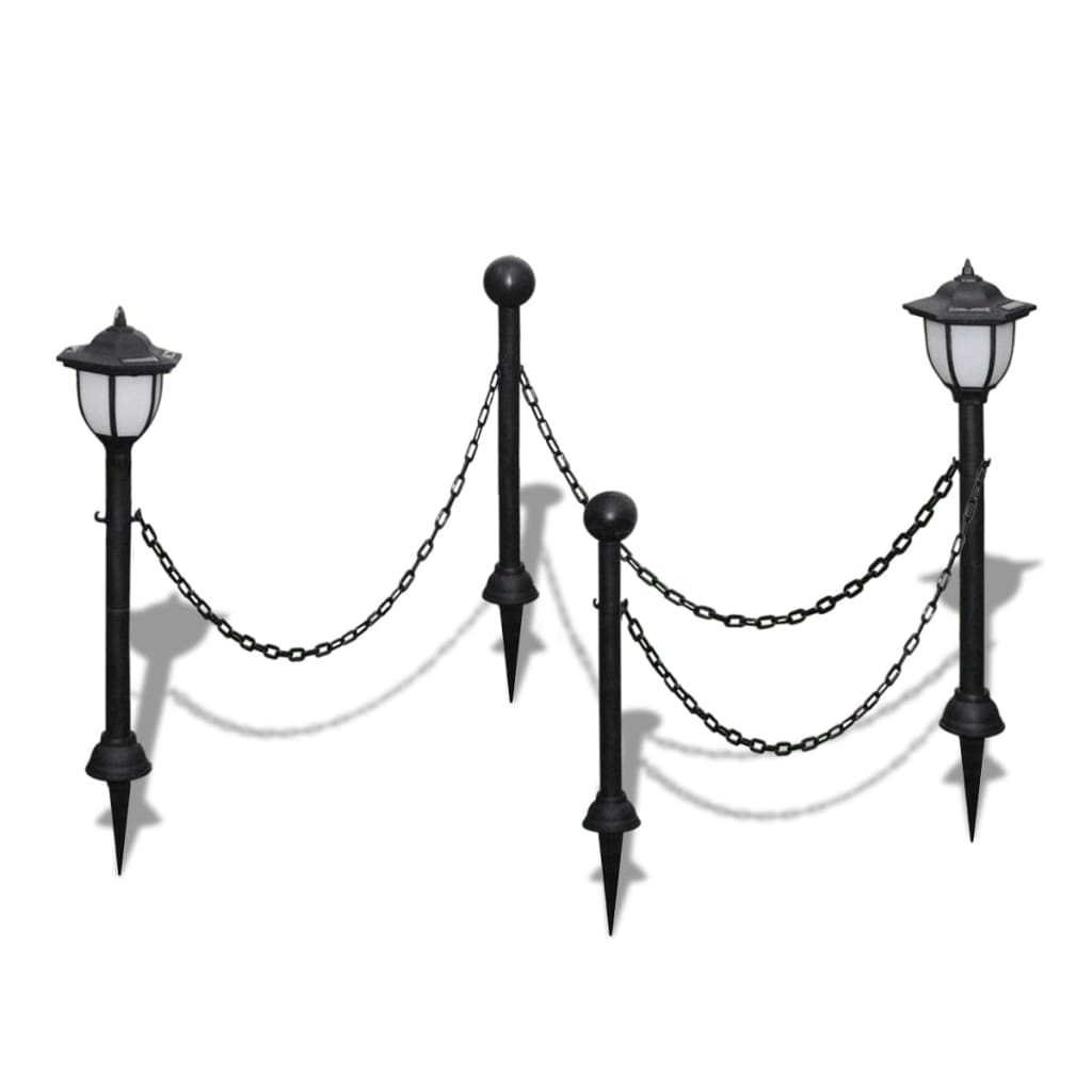 Glade set: 2 solar lanterns, 2 posts and chains