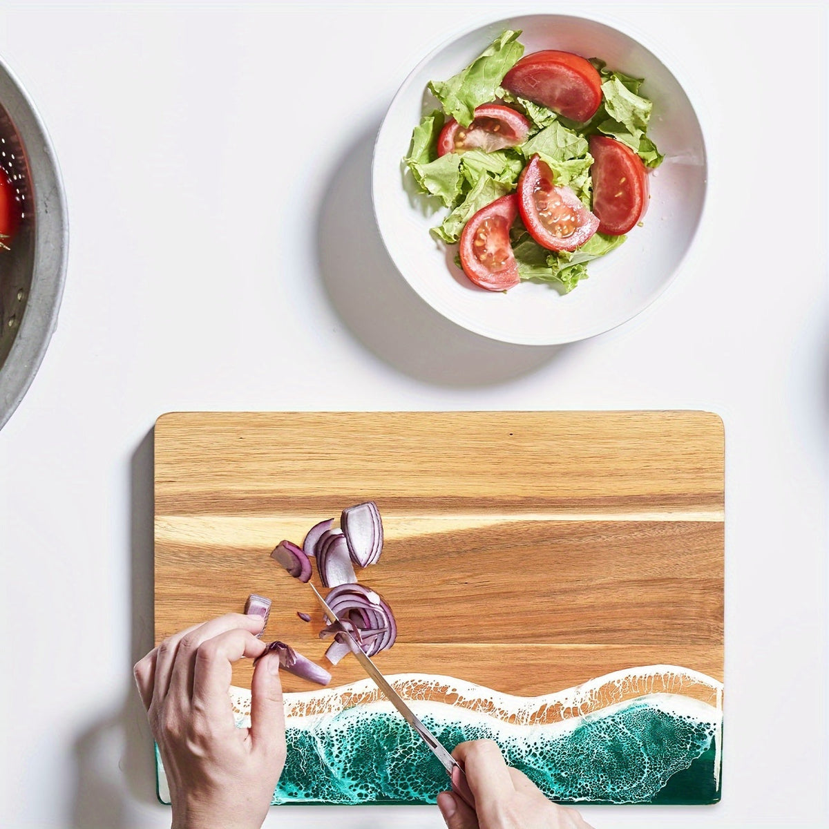 Wave ocean resin serving board – photo 11