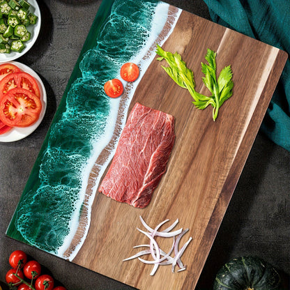 Wave ocean resin serving board – photo 13