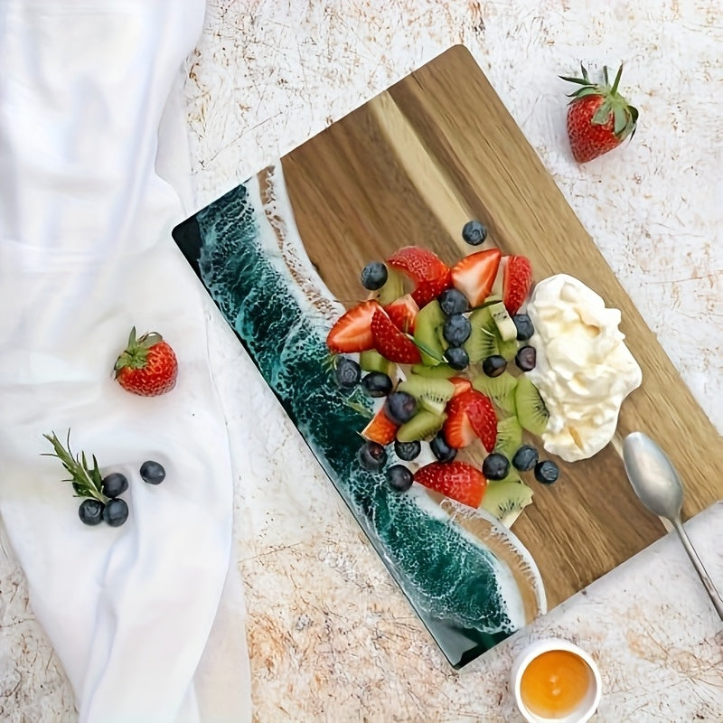 Wave ocean resin serving board – photo 4