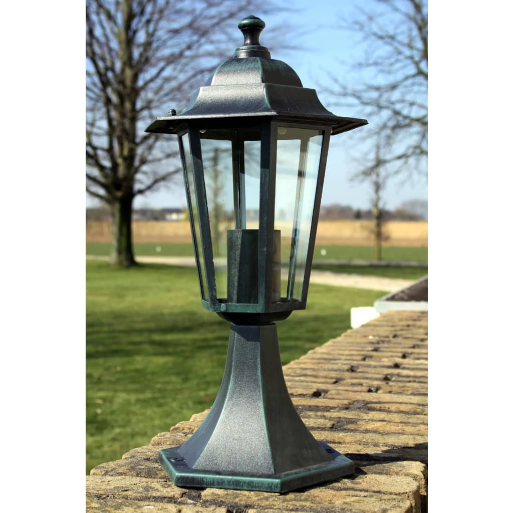 Garden Lantern, Dark Green / Black Aluminium