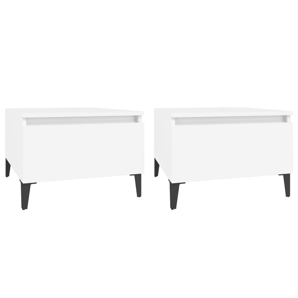 Grove side tables, pair, white