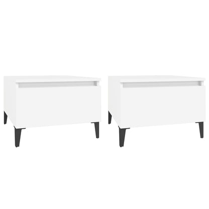 Grove side tables, pair, white