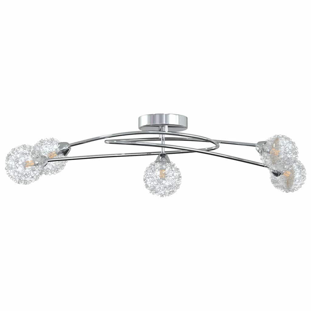 Lattice ceiling light, chrome, five shades
