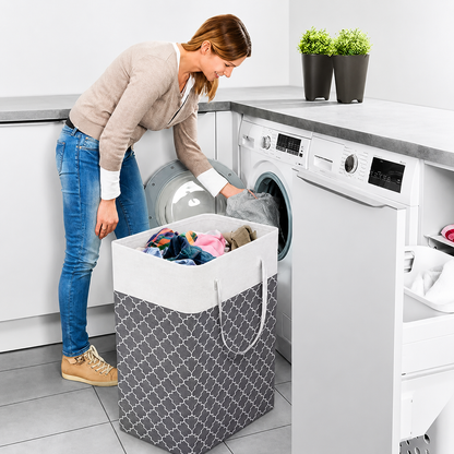 Lauva foldable patterned laundry basket – photo 4