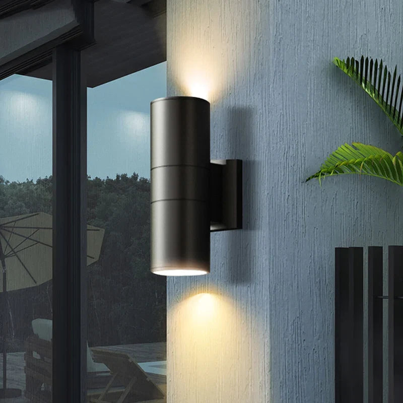 Twinbeam stainless steel up-down wall light