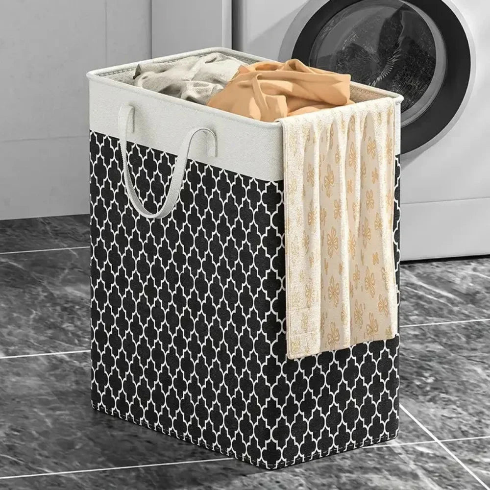 Lauva foldable patterned laundry basket