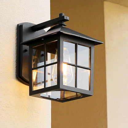 Camden glass lantern wall light
