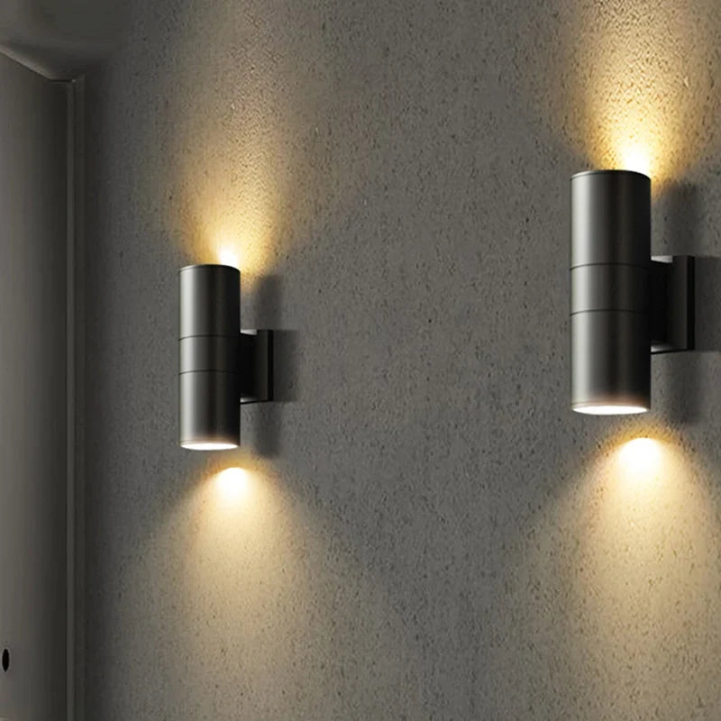 Twinbeam stainless steel up-down wall light – photo 4