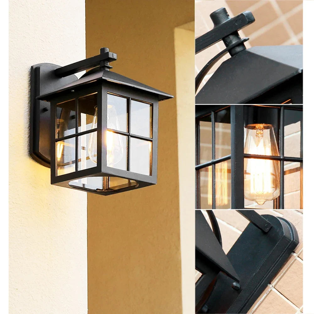 Camden glass lantern wall light – photo 5