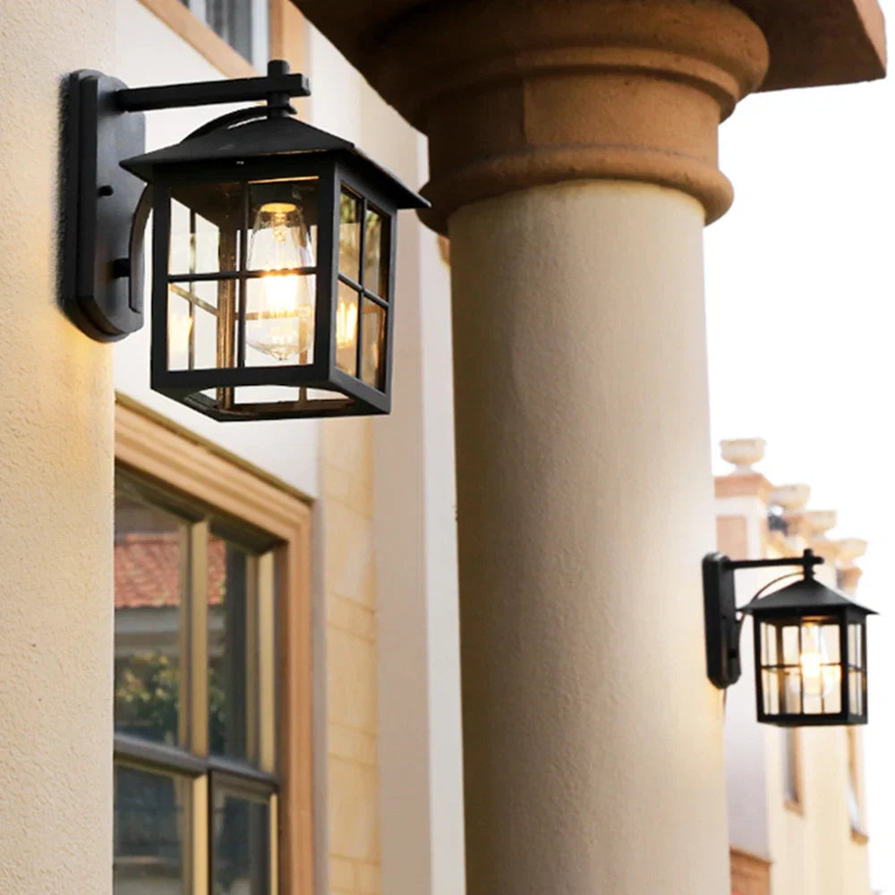 Camden glass lantern wall light – photo 4