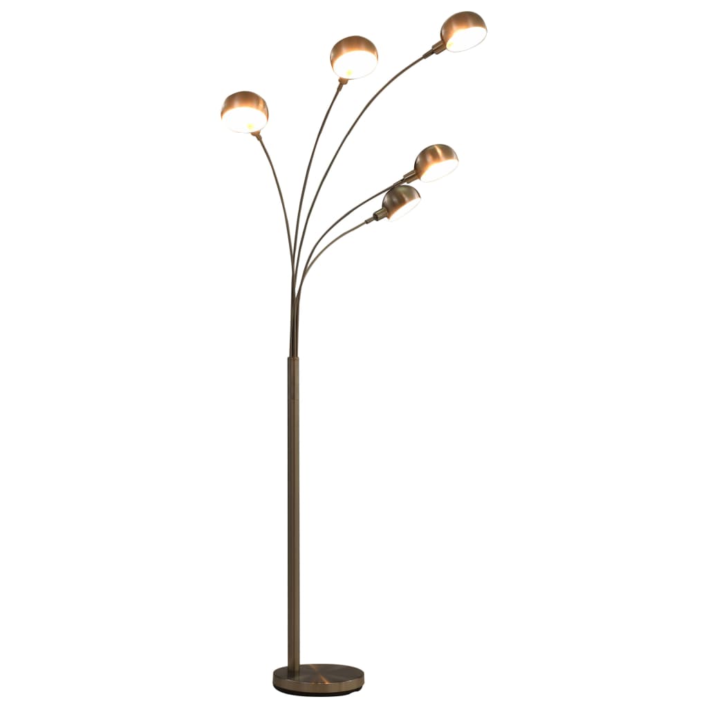 Floor Lamp, 200 cm, 5 × E14, Silver