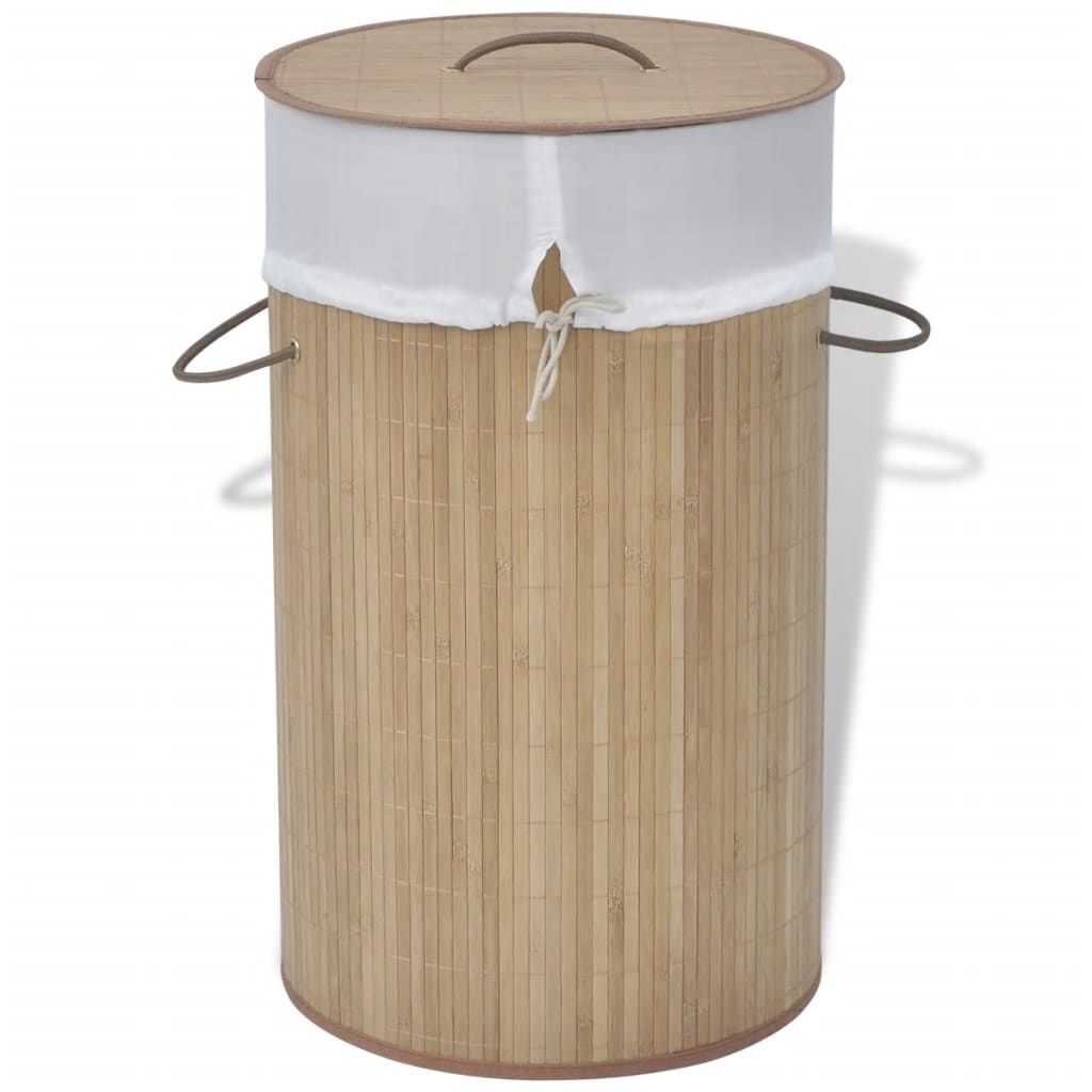 Round Laundry Basket, Natural