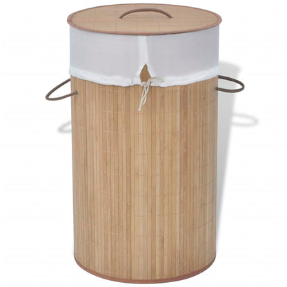 Round Laundry Basket, Natural