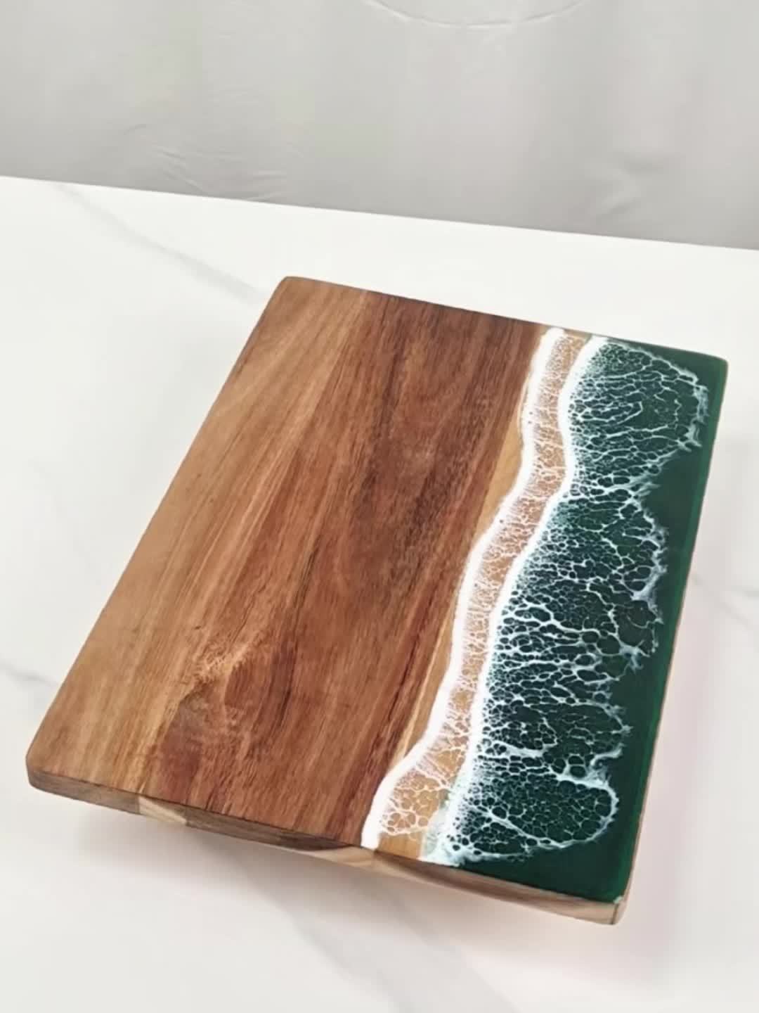 Wave ocean resin serving board – photo 14