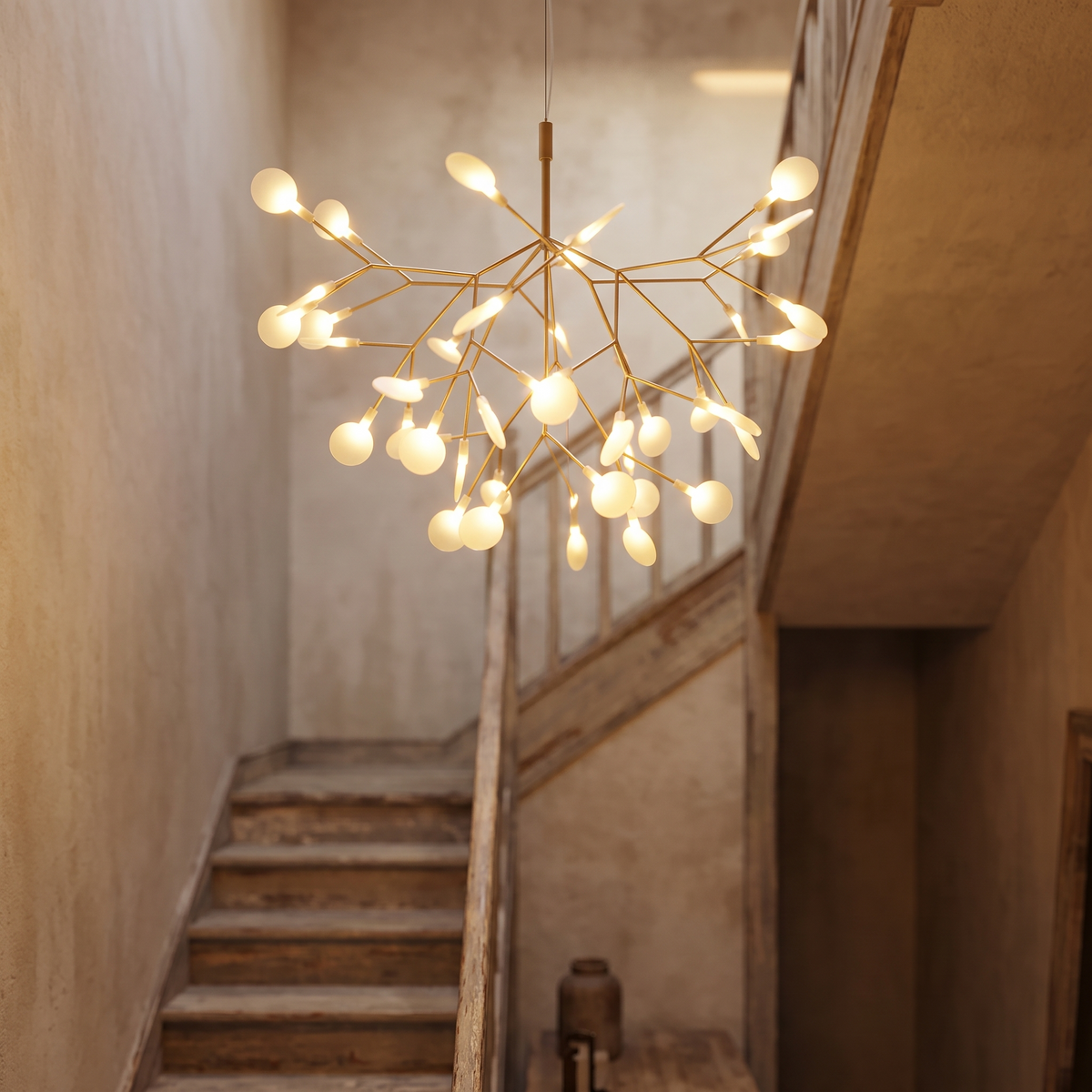 Fern branching leaf chandelier — iwt1