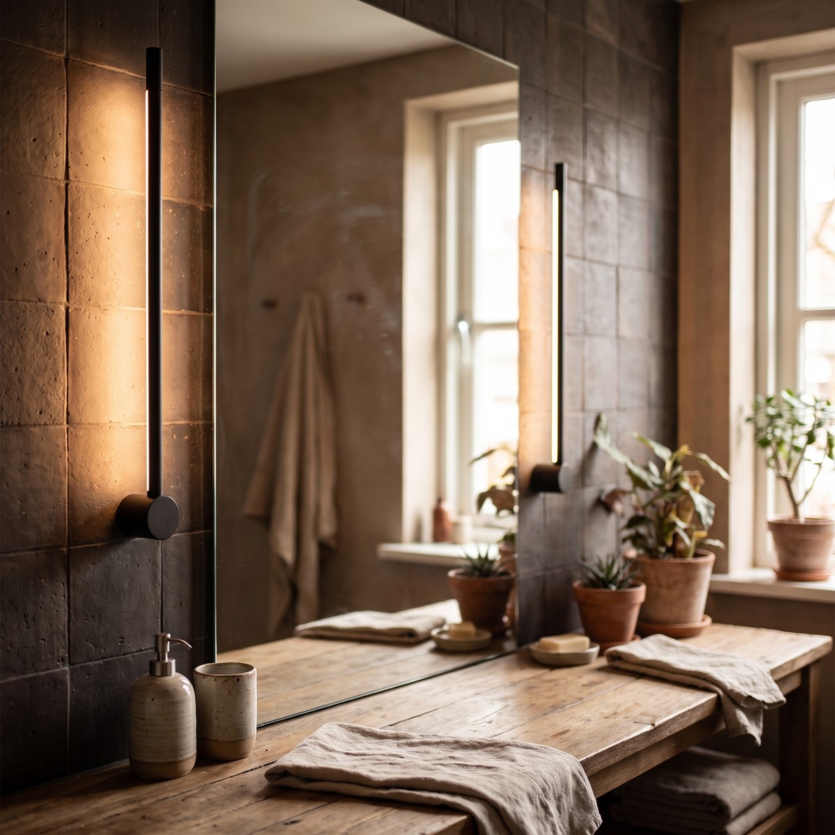 Linea slim mirror wall light — iwt1