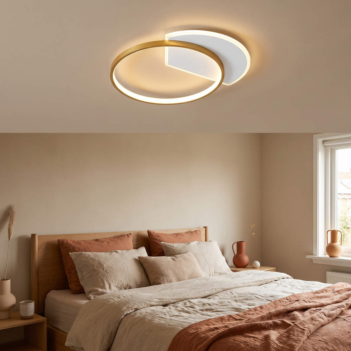 Orbit ringed flush ceiling light — iwt1