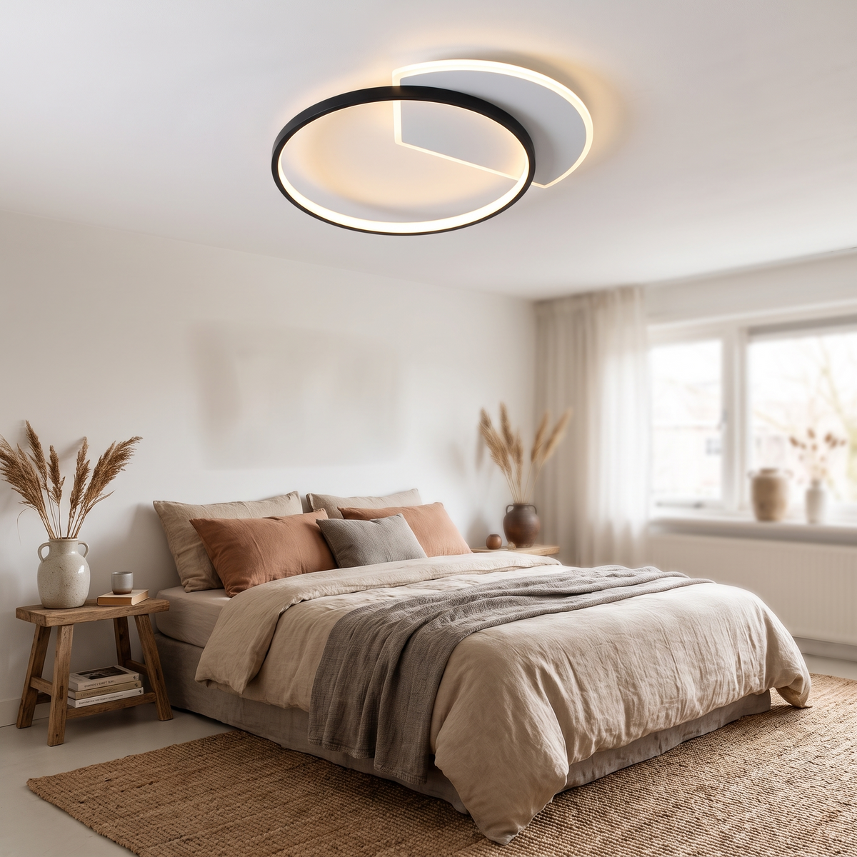 Orbit ringed flush ceiling light — iwt2