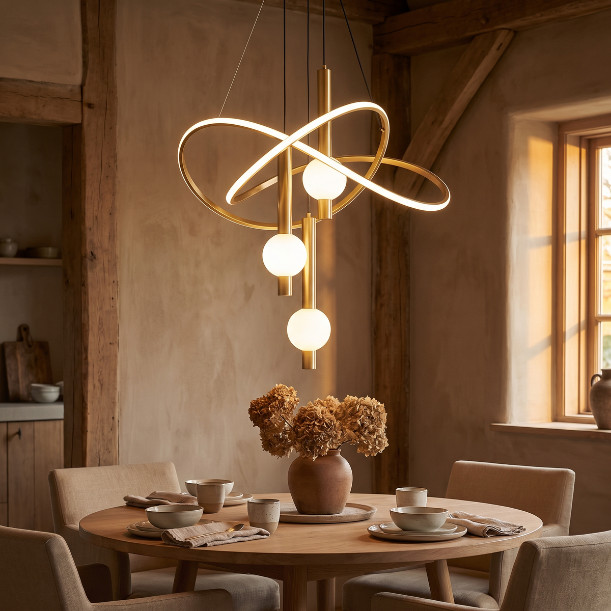 Comet spiral arm chandelier — iwt2