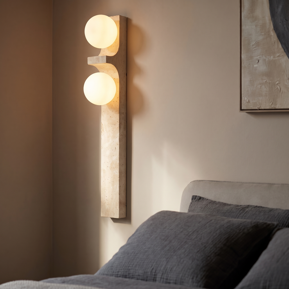 Dune sandstone strip wall light — iwt1