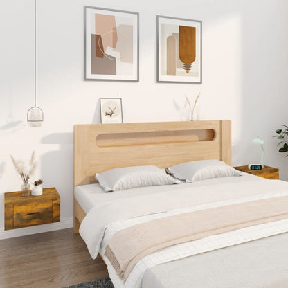 Wall-Mounted Bedside Tables, 2 pcs, Smoked Oak