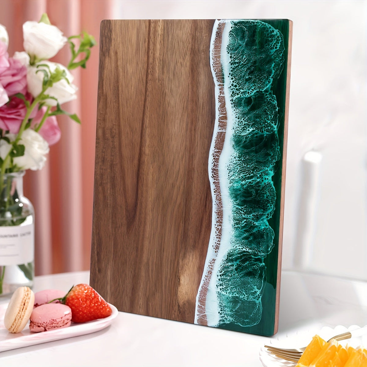 Wave ocean resin serving board – photo 10