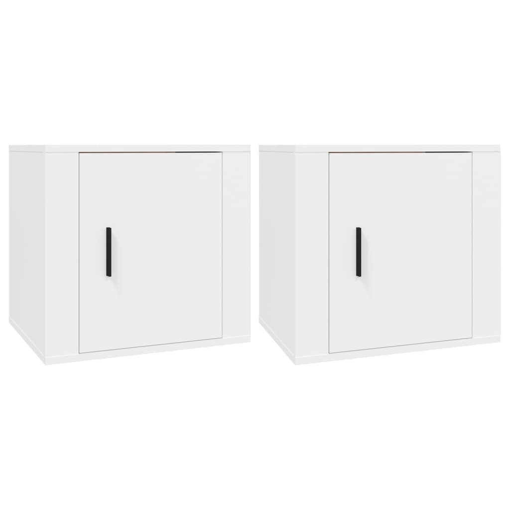 Cairn bedside tables, pair, white
