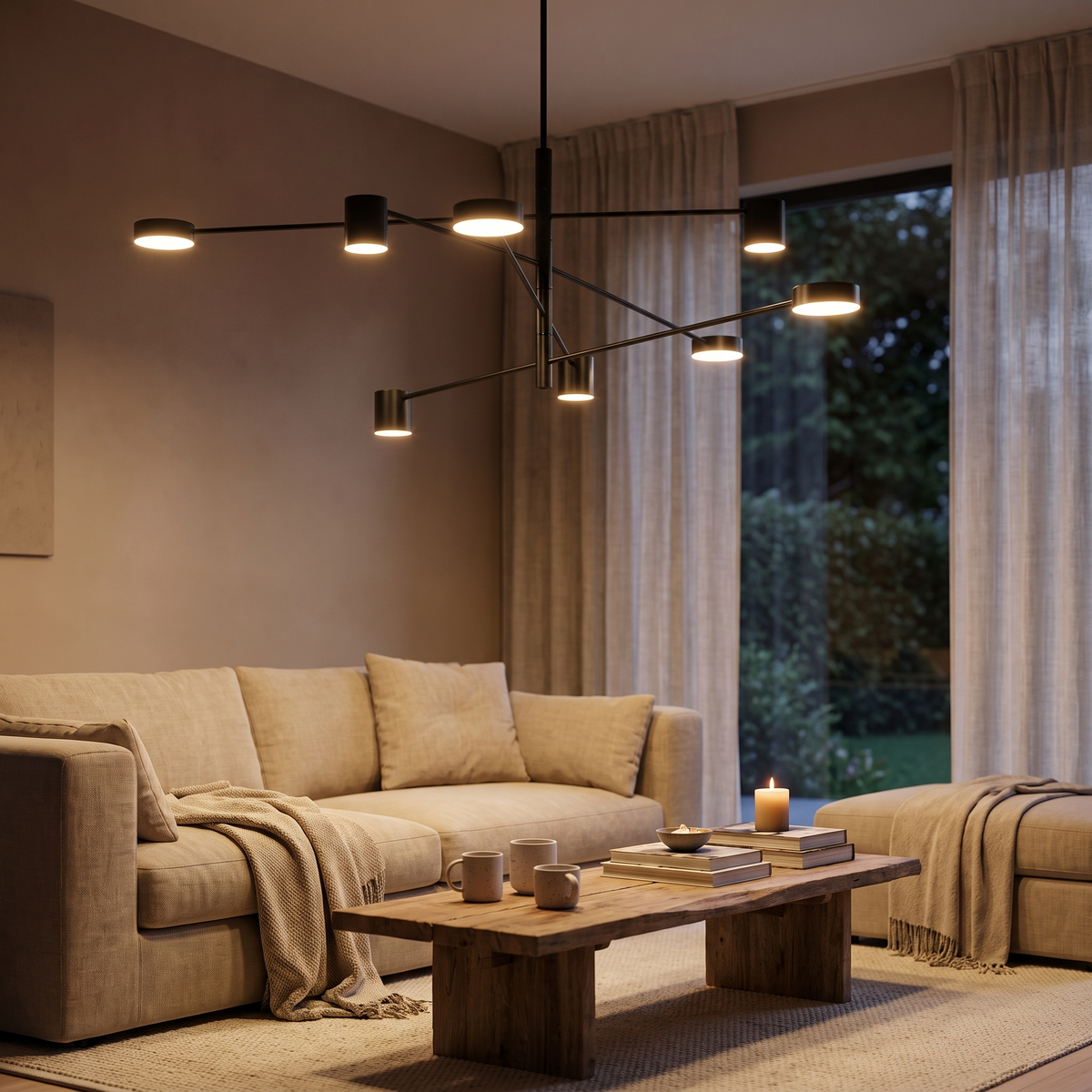 Vega multi-arm chandelier