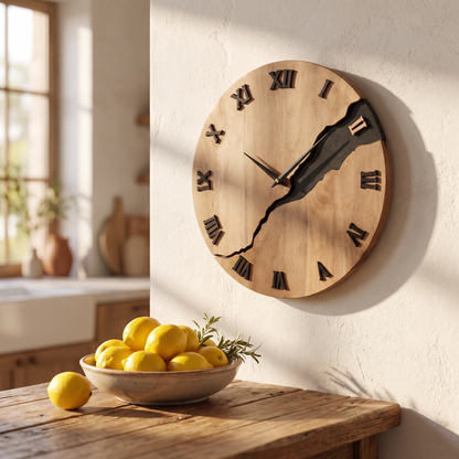 Grove split oak wall clock