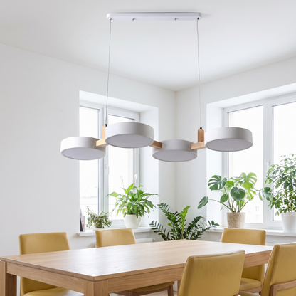 Tavola pendant unlit above a dining table in daylight