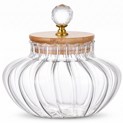 Furrow | Striped Borosilicate Coffee Canister