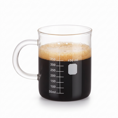 Tide | Borosilicate Glass Coffee Sharing Cup with Scale