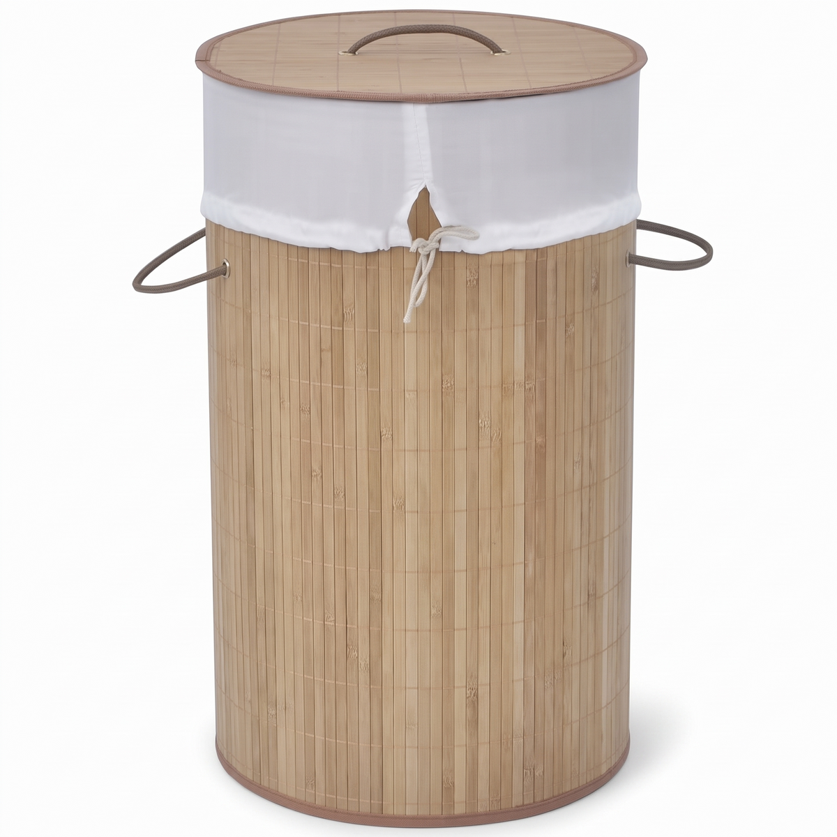 Bale | Round Woven Laundry Basket, Ø 35 x 60 cm