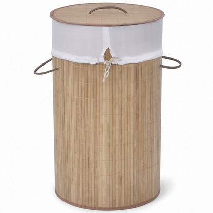Bale | Round Woven Laundry Basket, Ø 35 x 60 cm