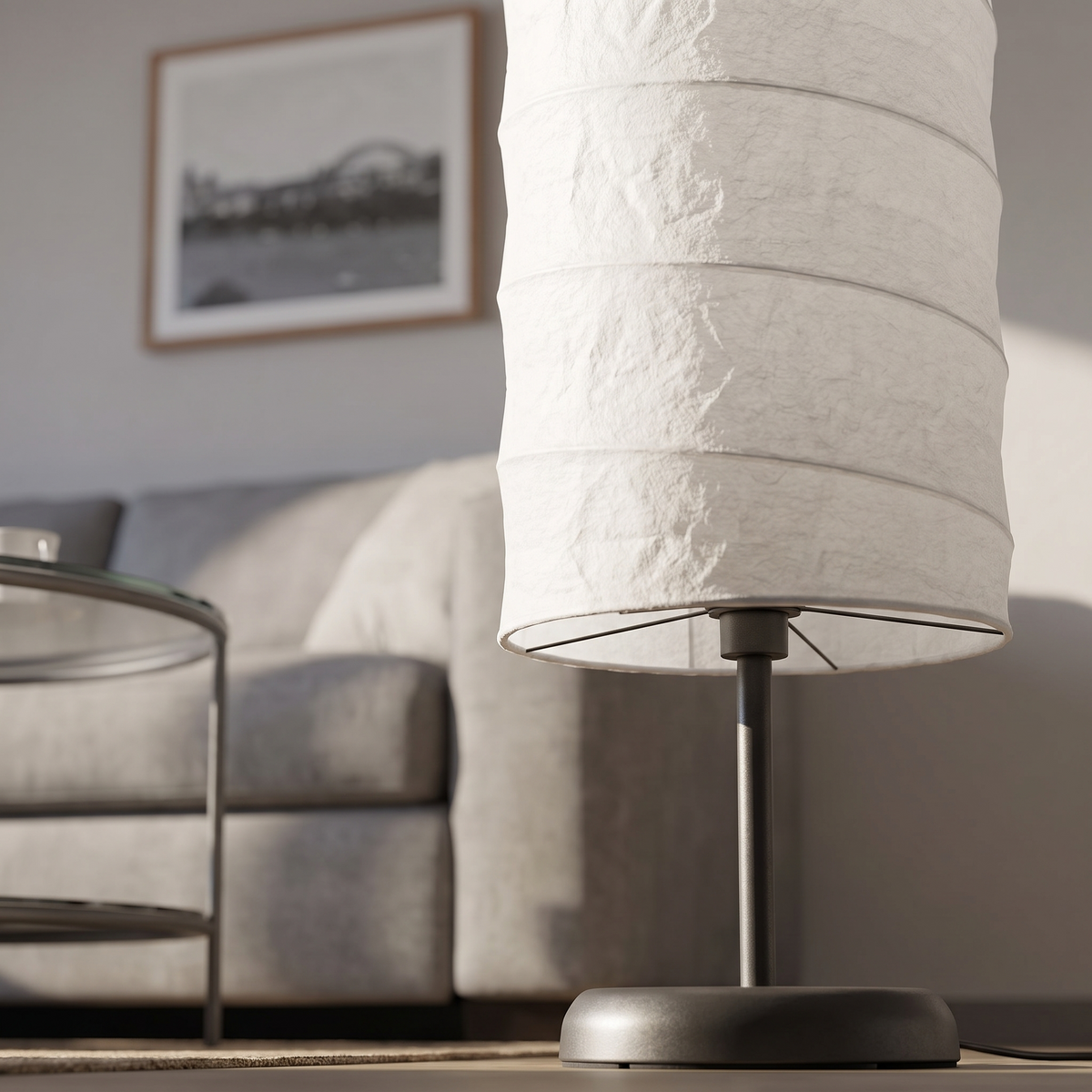 Column | White Floor Lamp, 121 cm