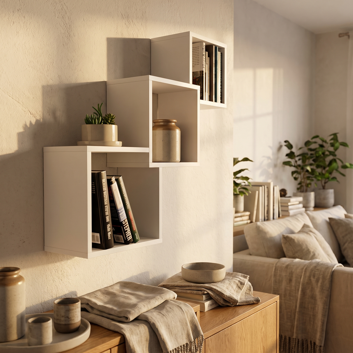 Cairn | Cube Wall Shelf, 68 cm