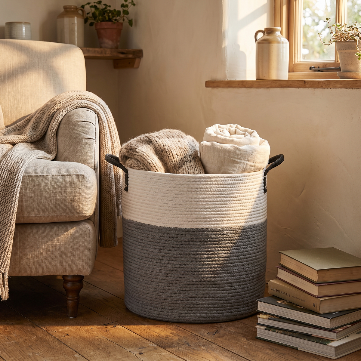 Weft | Cotton Storage Basket, 38 x 46 cm