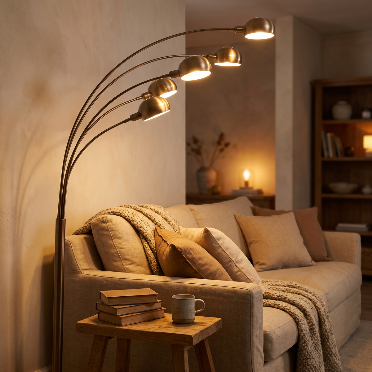 Spindle | Five-Head Floor Lamp, 200 cm
