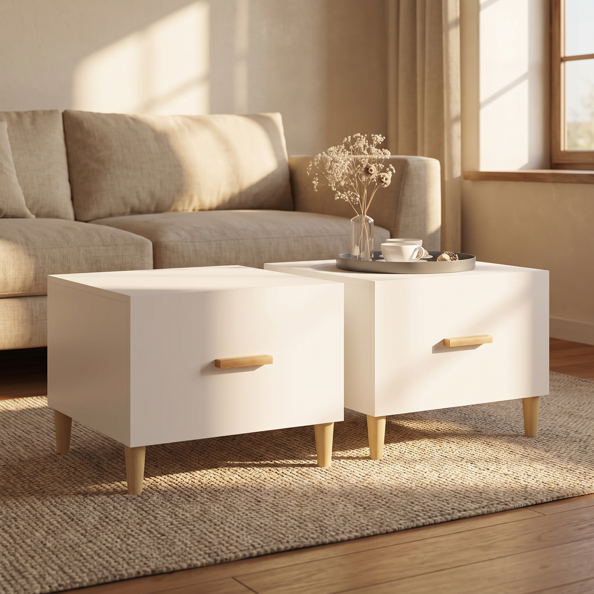 Tile | Square Coffee Tables, 2 pcs, 50 cm